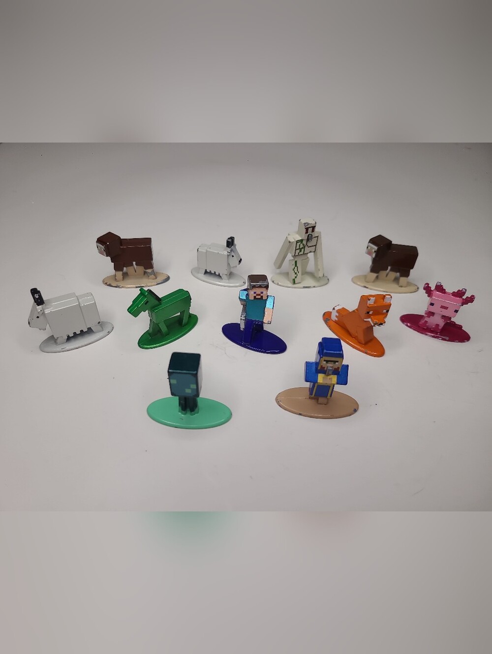 Minecraft Nano Metalfigs Lot of 11 Jada Toys Die-Cast Metal Mini Figures